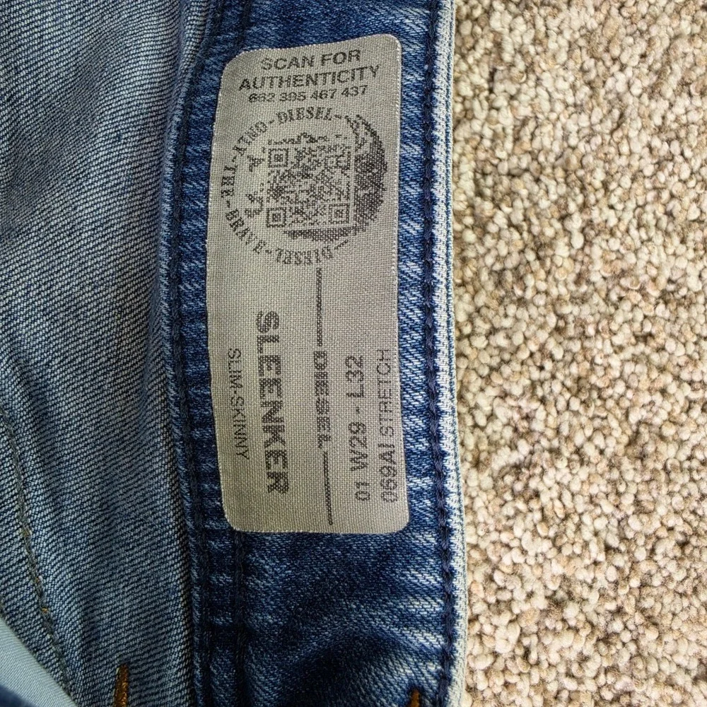 Diesel Sleenker Denim Shorts Mens 29 Blue Slim Skinny Cutoff Casual Adult